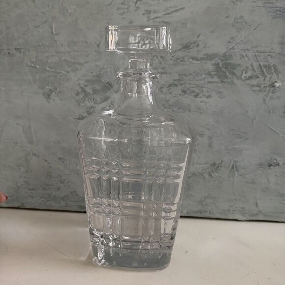 Maketh the Man Other - Maketh The Man Art Deco Whiskey Decanter Glass Barware Lead Free Crystal Plaid